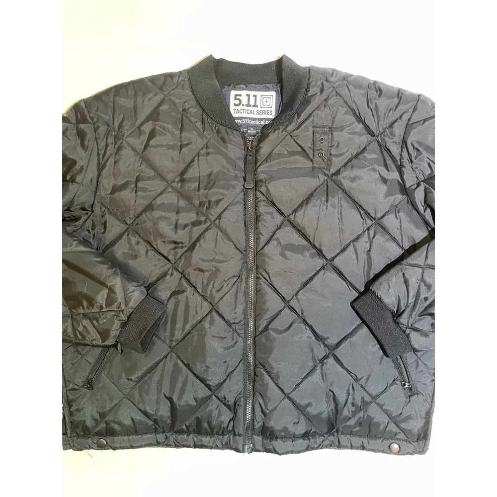 5.11 Tactical Quilted Bomber‎ Jacket Mens Size XL Black Insulated Zip